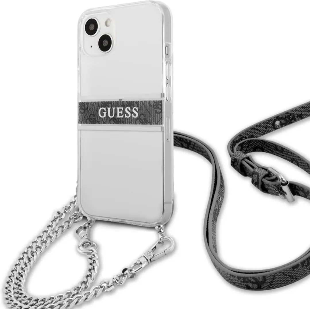 GUESS iPhone 13 Mini Hoesje - Effen Grijs - TPU