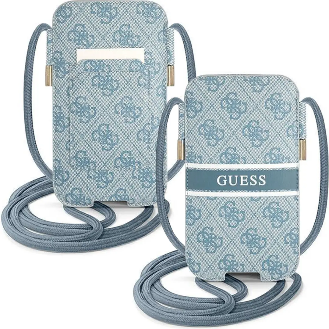GUESS 4G Stripe Hardcase Hoesje iPhone 14 Pro - Niebieski