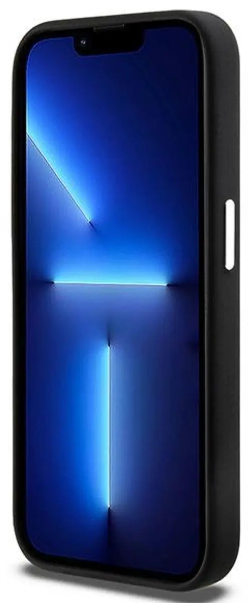 DKNY Silicone Metal Logo Back Case - iPhone 14 Pro - Zwart