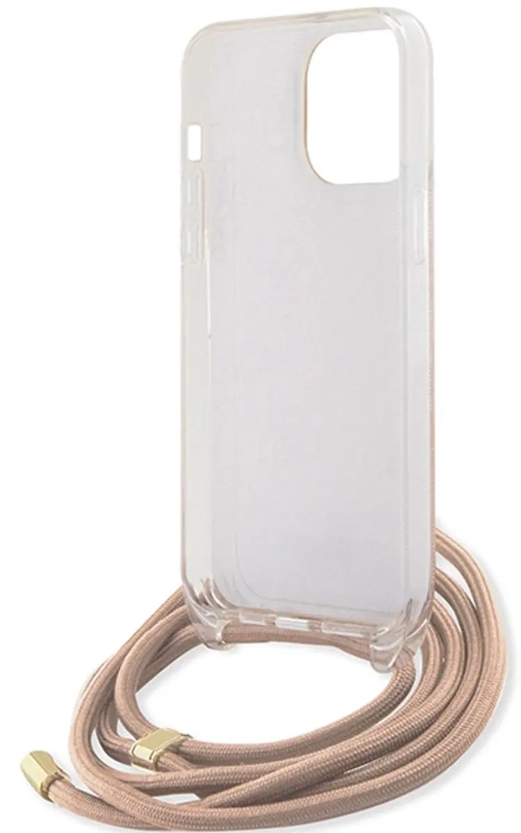 Guess 4G Printed Crossbody Hoesje - iPhone 15 Pro - Roze - afbeelding 6 van 6