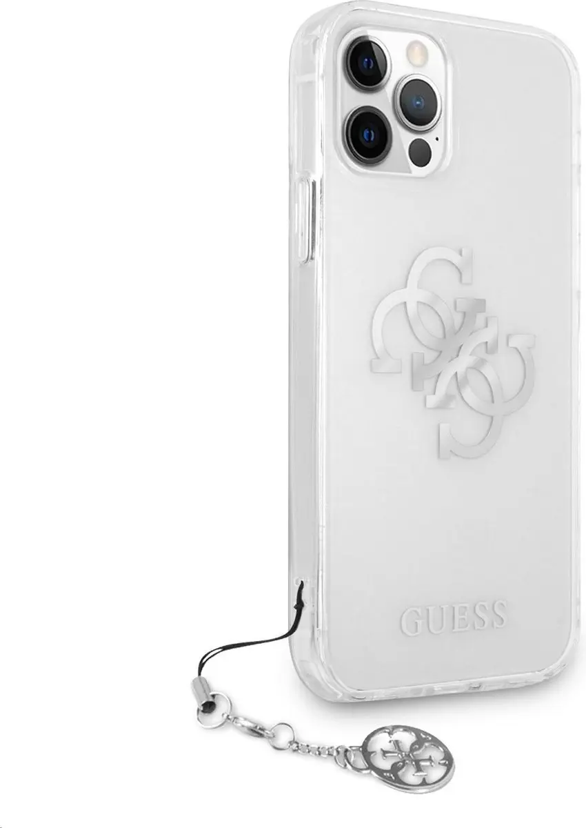 GUESS 4G Charms Silver Logo Back Cover GUHCP12LKS4GSI - Transparant
