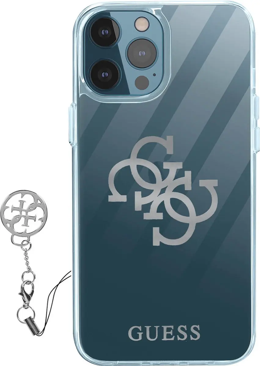 GUESS 4G Charms Silver Logo Back Cover GUHCP12LKS4GSI - Transparant