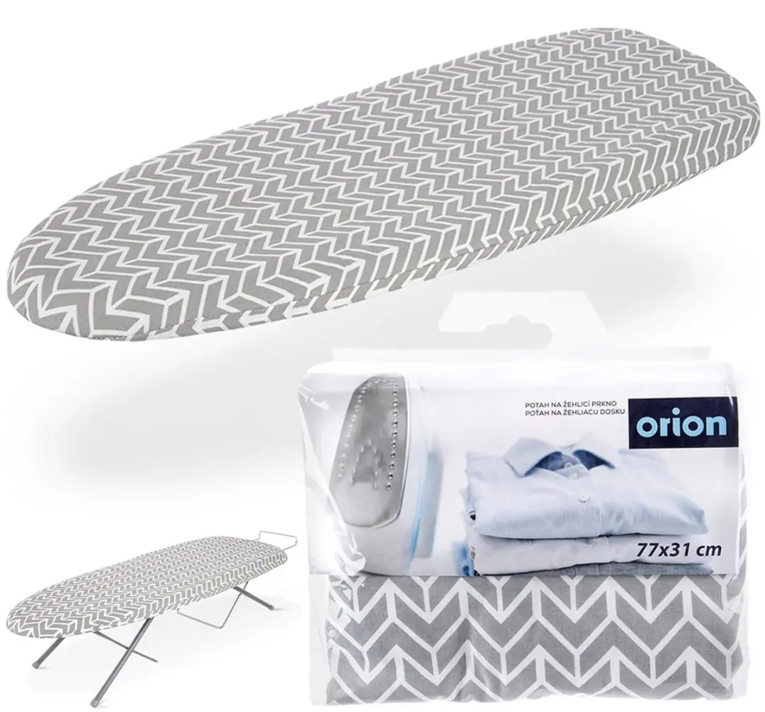 Orion Katoenen Strijkplankhoes 77x31cm - Grijs/Wit