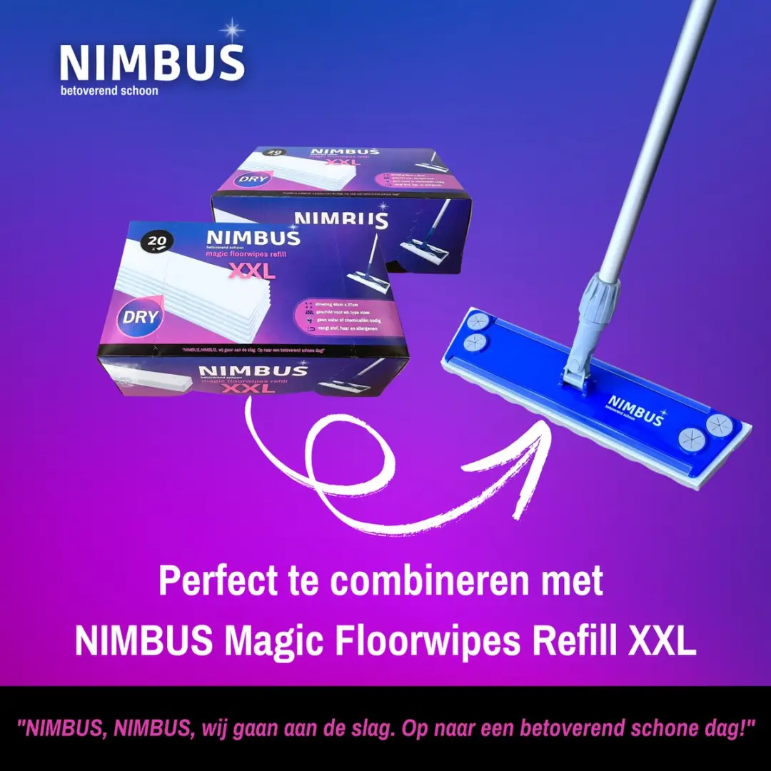 Nimbus Vloerwisser XXL Magic Floor Sweeper N1017 - 40cm - Blauw