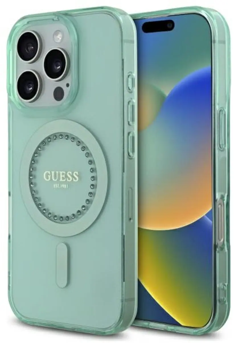 Guess IML Hoesje iPhone 16 Pro Max - Groen