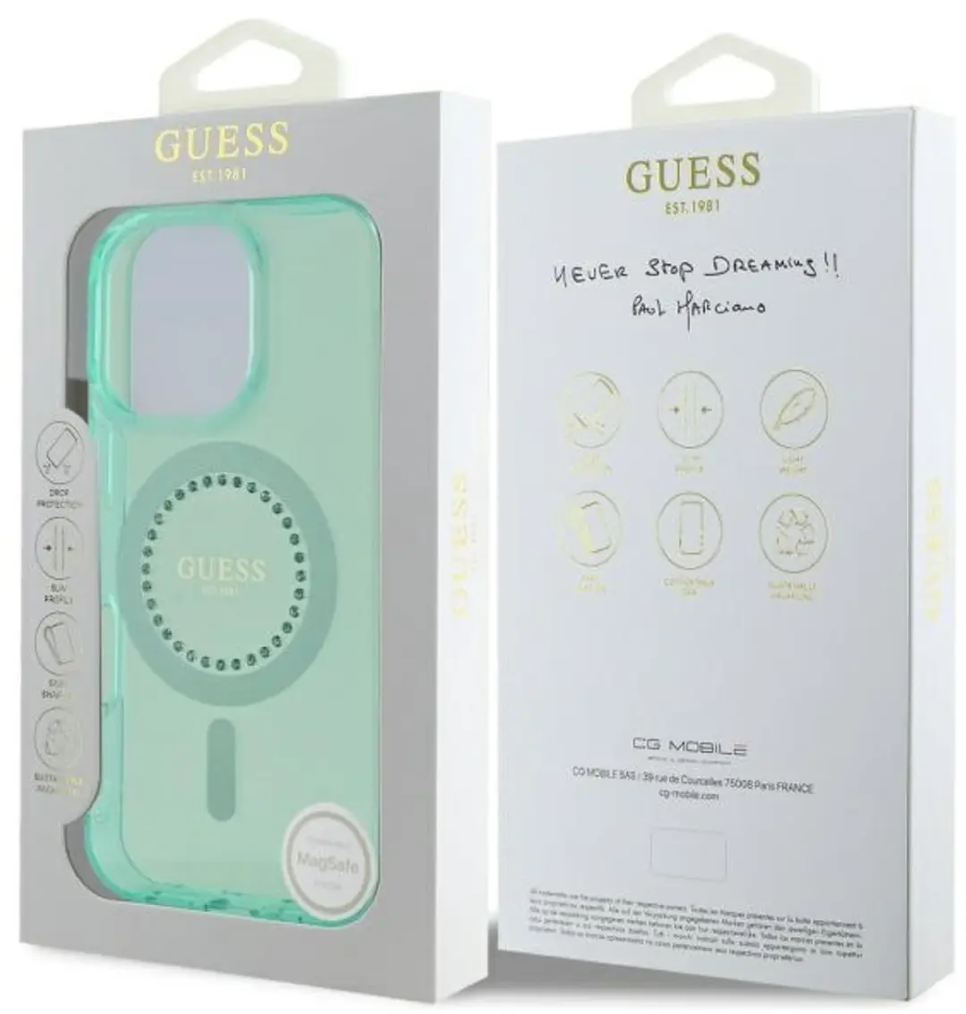 Guess IML Hoesje iPhone 16 Pro Max - Groen