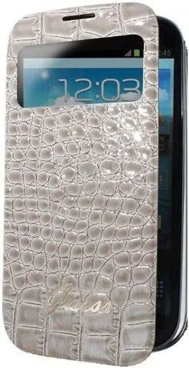GUESS Collection Crocodile Battery Cover Samsung Galaxy S4 - Beige - afbeelding 6 van 6