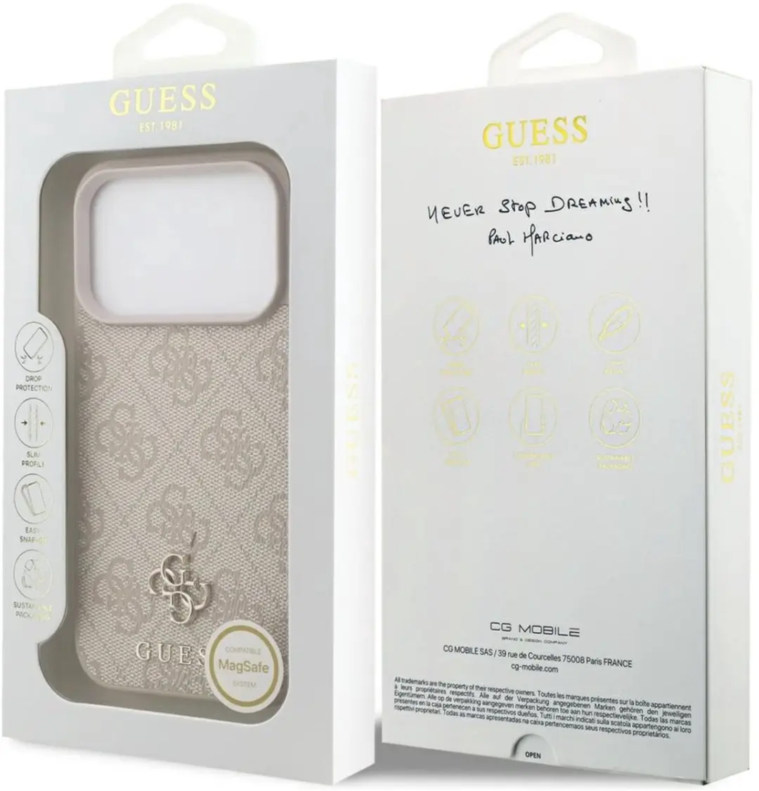 GUESS Back Cover iPhone 17 Pro Max - Bruin - MagSafe