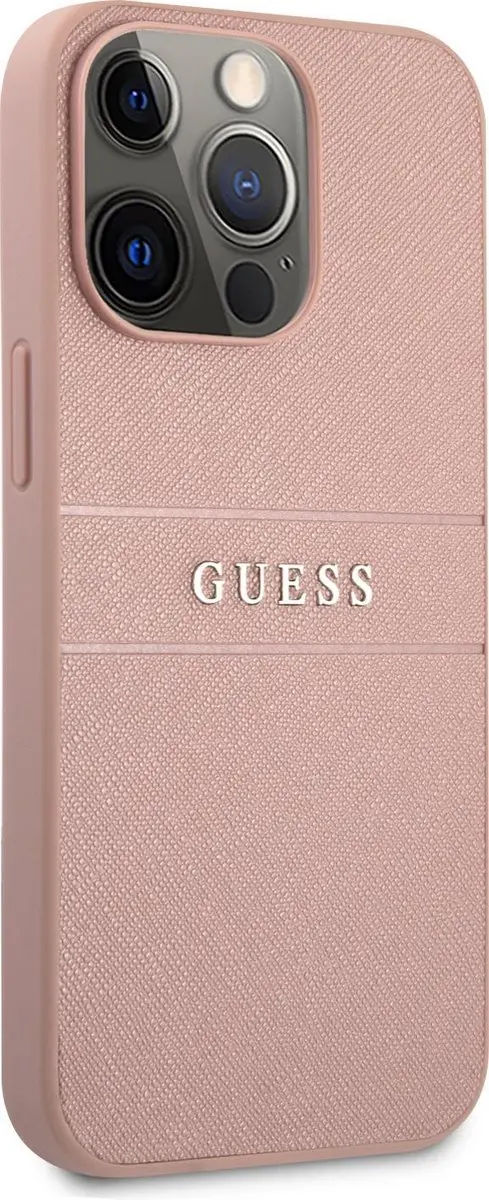 Guess Saffiano iPhone 13 Pro Hoesje - Roze - 7573