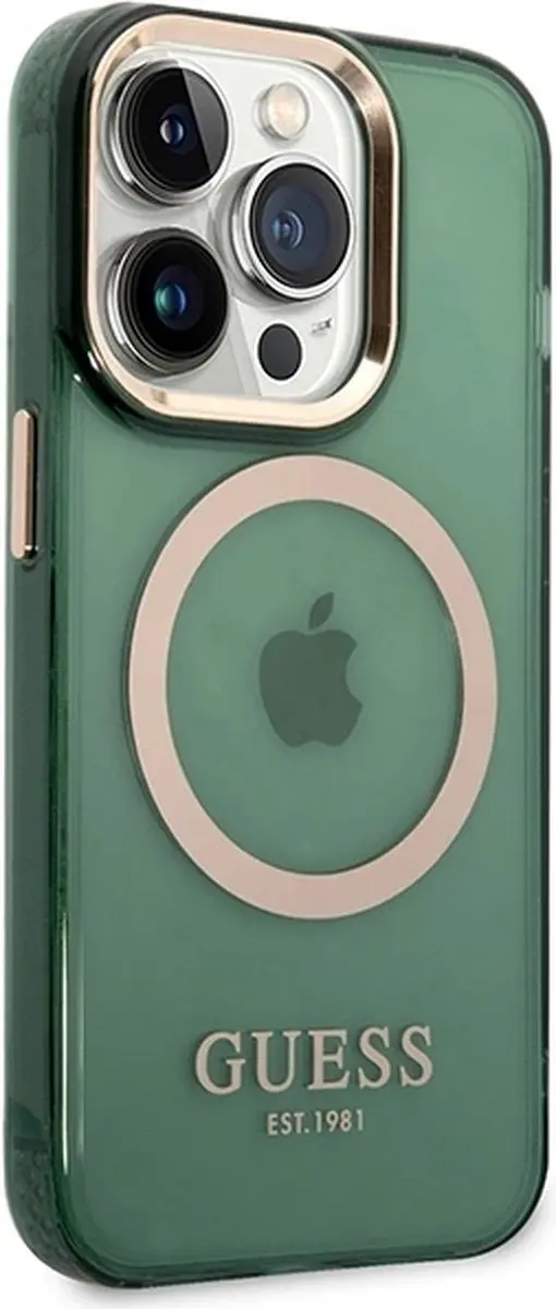 GUESS GUHMP14LHTCMA Hoesje iPhone 14 Pro - Groen/Kaki