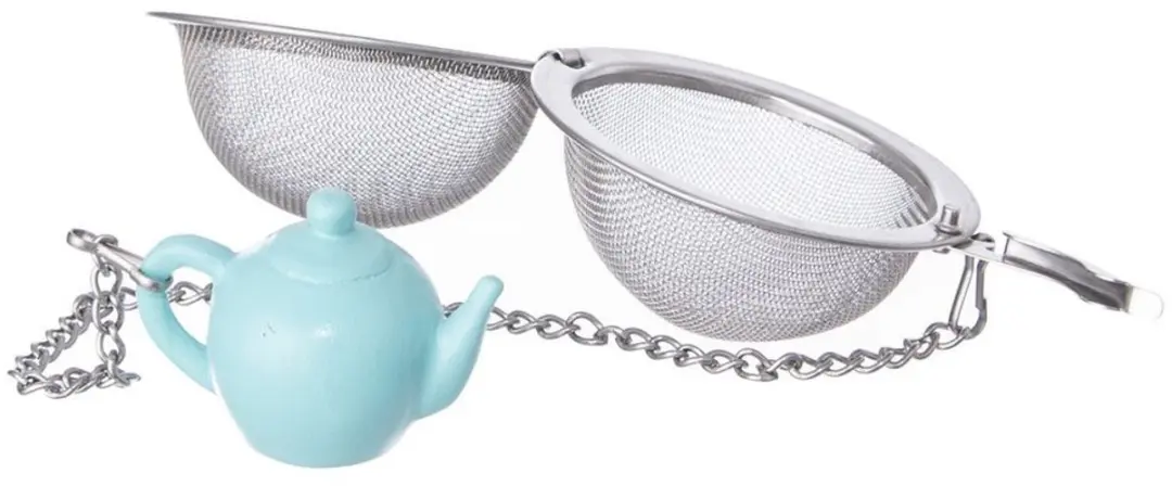 Orion Thee-infuser RVS - Fijnmazig - Zilver/Blauw