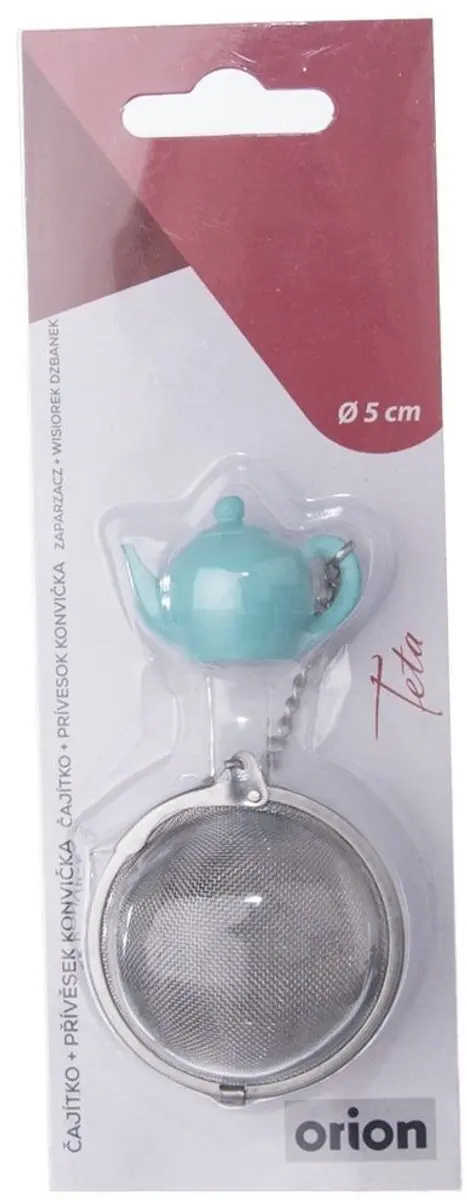 Orion Thee-infuser RVS - Fijnmazig - Zilver/Blauw