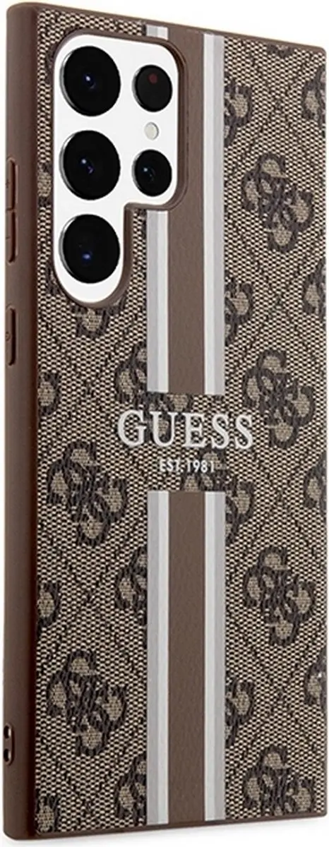Guess 4G Hoesje Samsung Galaxy S23 Ultra - Bruin