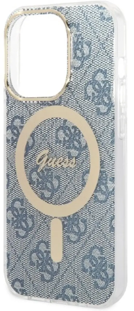 GUESS Hoesje iPhone 14 Pro Magsafe - Blauw