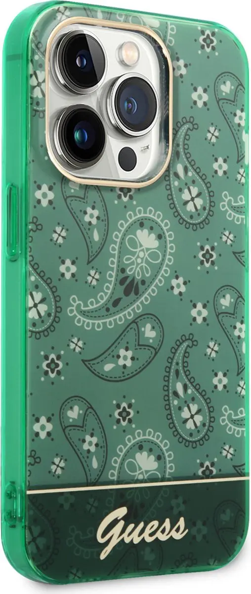 GUESS iPhone 14 Pro TPU-hoesje Groen - 3666339064143