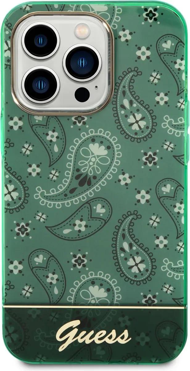 GUESS iPhone 14 Pro TPU-hoesje Groen - 3666339064143