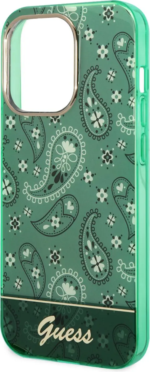 GUESS iPhone 14 Pro TPU-hoesje Groen - 3666339064143