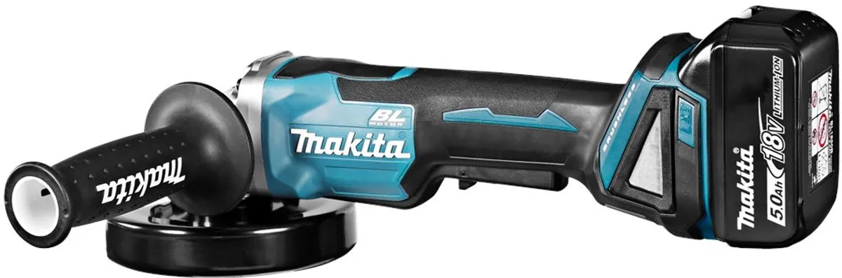 Makita DGA505RTJ Accu Haakse Slijper 18V - 2x Accu - afbeelding 6 van 6