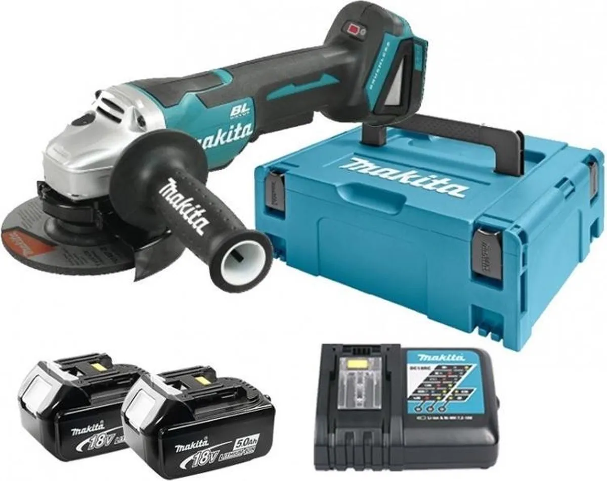 Makita DGA505RTJ Accu Haakse Slijper 18V - 2x Accu