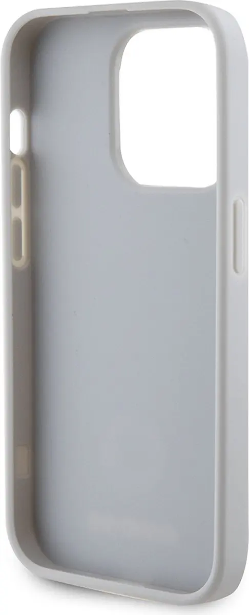 Guess 4G Strass Metal Logo Back Case - iPhone 15 Pro - Zilver