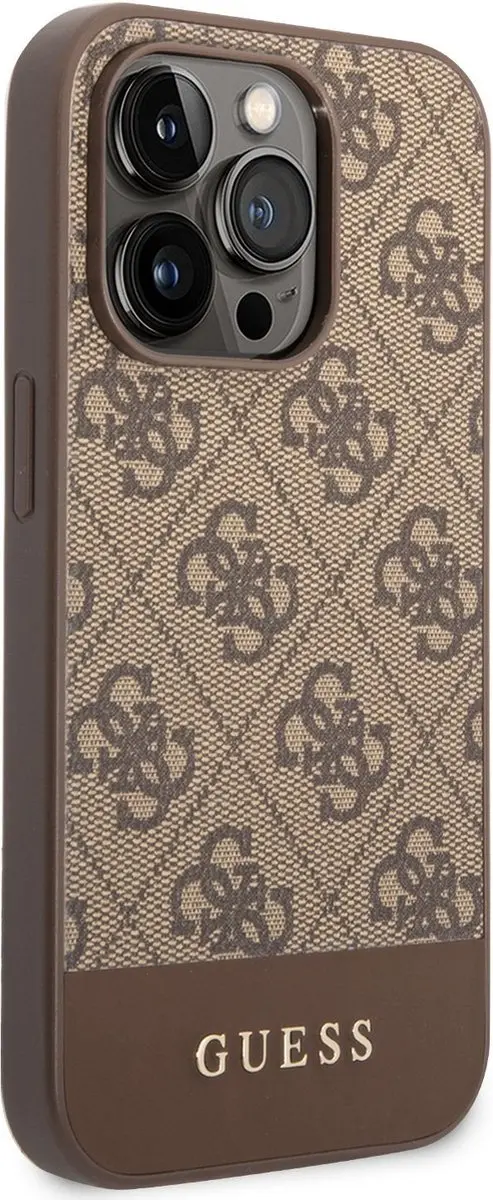 GUESS 4G Stripe Back Case - iPhone 13 Pro - Bruin