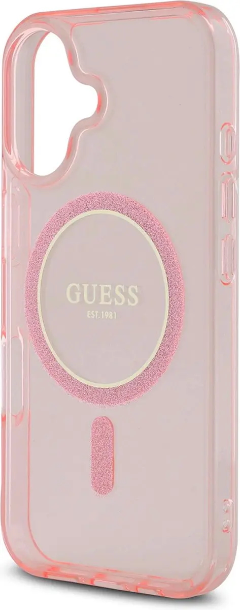 GUESS MagSafe Hoesje iPhone 16 - Roze - GUHMP16SHFGEREP