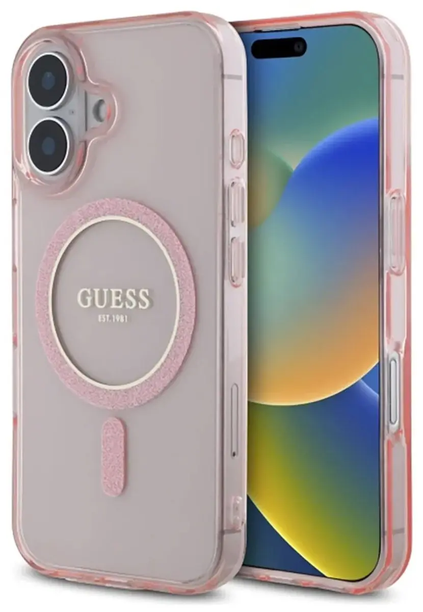 GUESS MagSafe Hoesje iPhone 16 - Roze - GUHMP16SHFGEREP