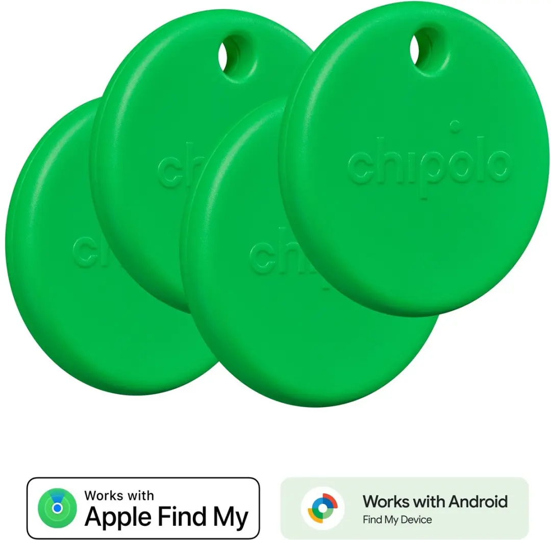 Chipolo POP Bluetooth Tracker - Groen - 4 Stuks