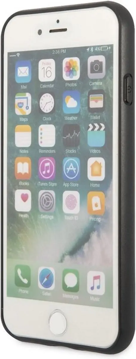 GUESS Saffiano Card Back Case - iPhone 7/8/SE - 2 Stuks - Zwart