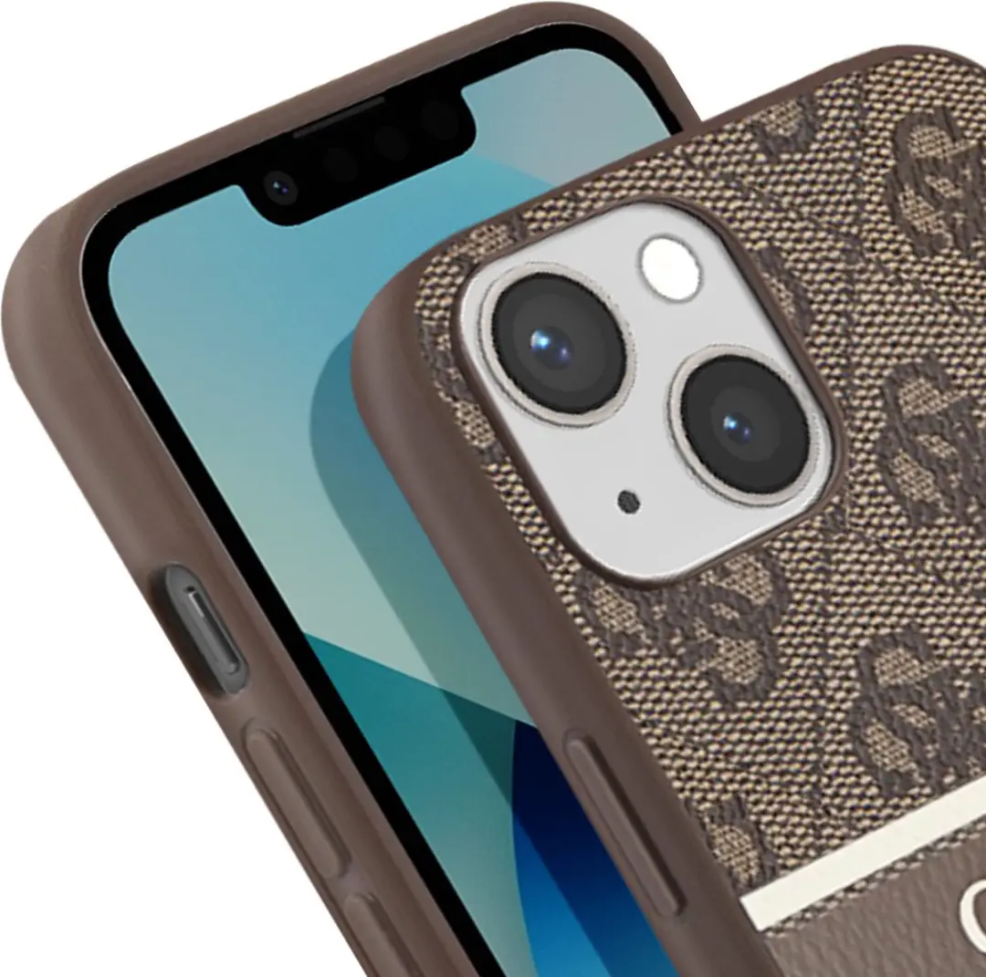 GUESS Telefoonhoesje iPhone 13 Mini - Bruin