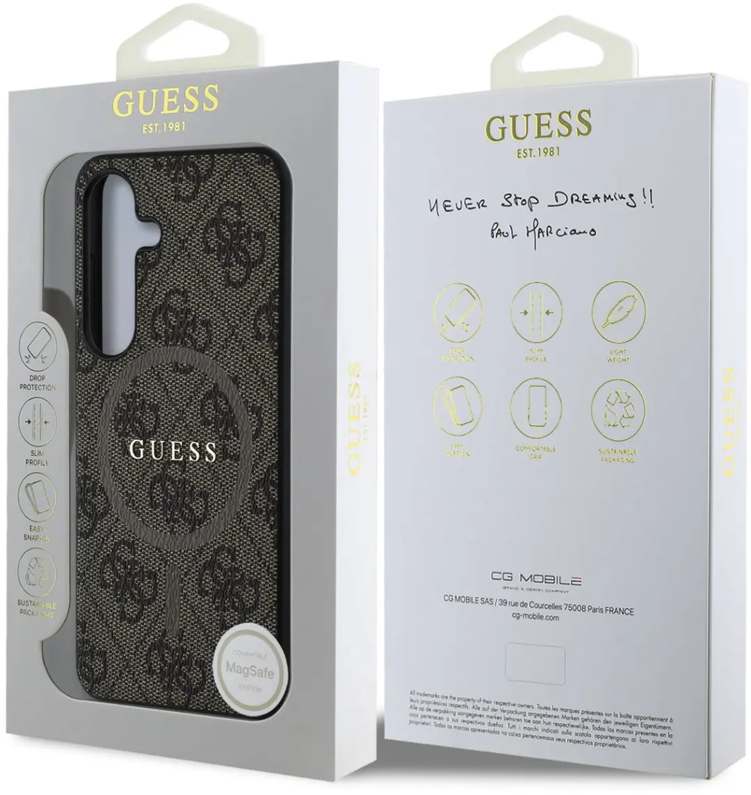 GUESS PU Leer Hoes Samsung Galaxy S25 - MagSafe - 13278 - Bruin