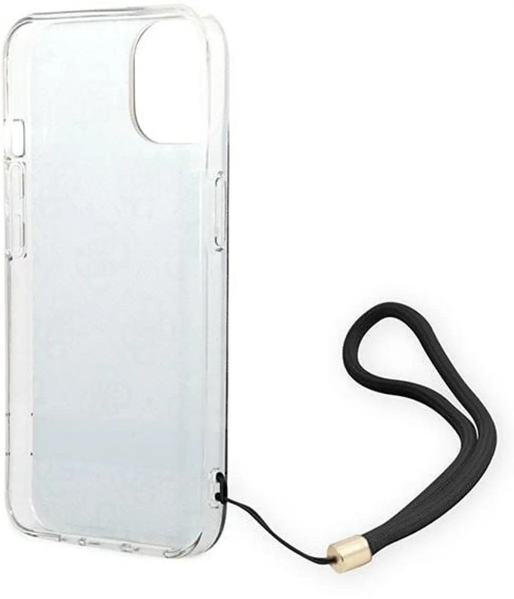 Guess 4G Printed Back Case met Strap - iPhone 14 Plus - Zwart