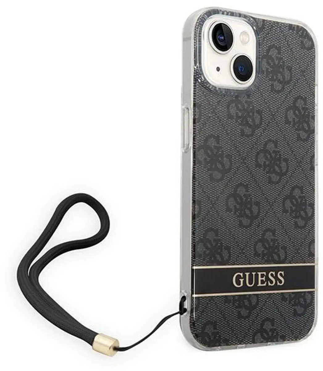 Guess 4G Printed Back Case met Strap - iPhone 14 Plus - Zwart - afbeelding 6 van 6