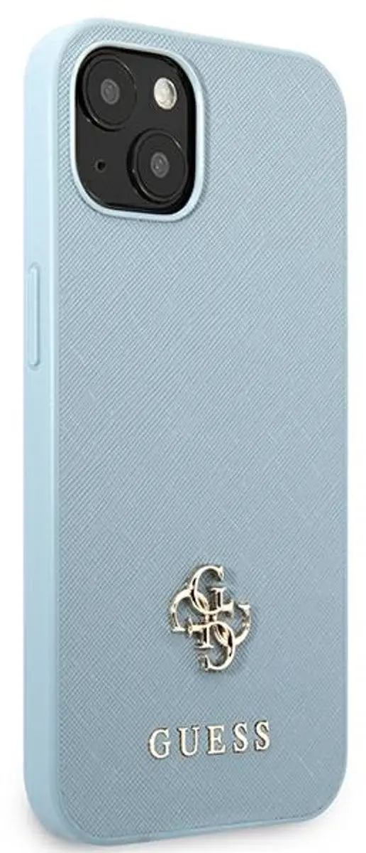 GUESS Saffiano Hoesje iPhone 13 mini - Blauw