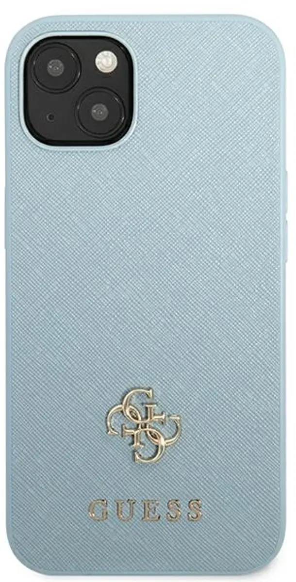GUESS Saffiano Hoesje iPhone 13 mini - Blauw