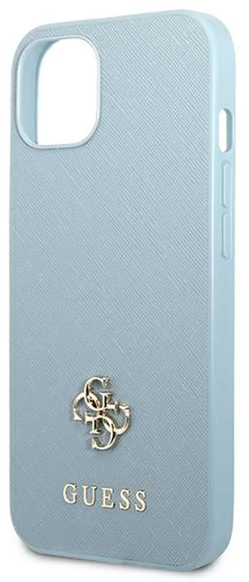 GUESS Saffiano Hoesje iPhone 13 mini - Blauw