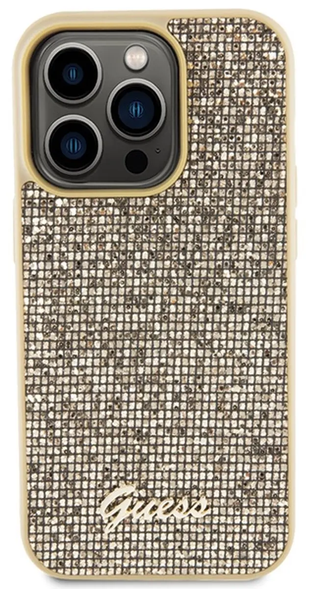 GUESS Square Mirror Back Case Goud - iPhone 15 Pro