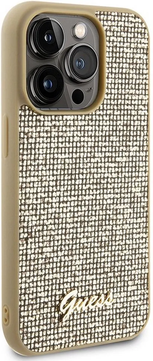 GUESS Square Mirror Back Case Goud - iPhone 15 Pro