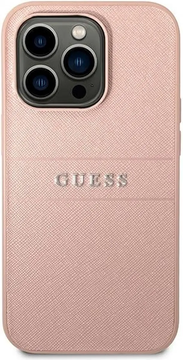 Guess Saffiano Back Case iPhone 14 Pro - Roze - MPN 3666339088682 - afbeelding 6 van 6