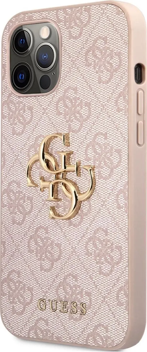 Guess TPU Hoesje GUHCP12M4GMGPI - Roze - iPhone 12/12 Pro