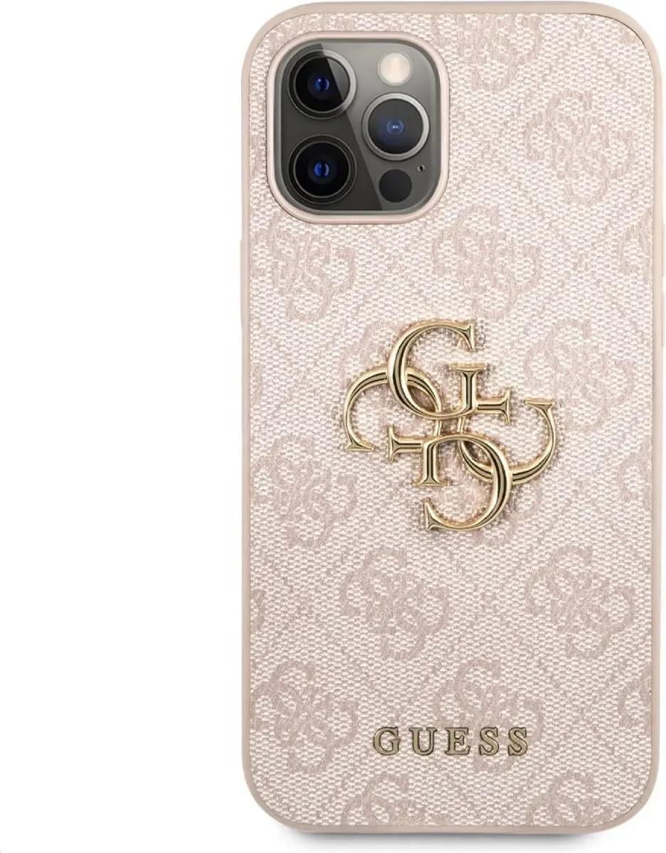 Guess TPU Hoesje GUHCP12M4GMGPI - Roze - iPhone 12/12 Pro