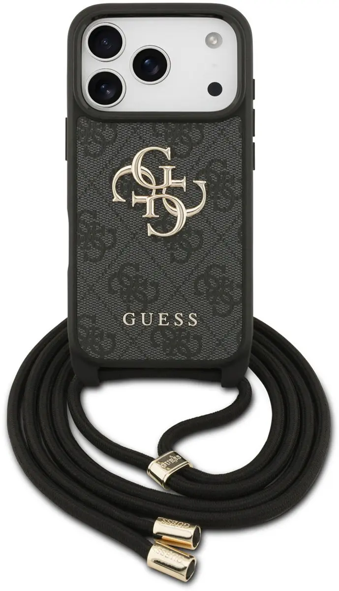 GUESS Back Cover iPhone 17 Pro - Zwart - 3666339526757