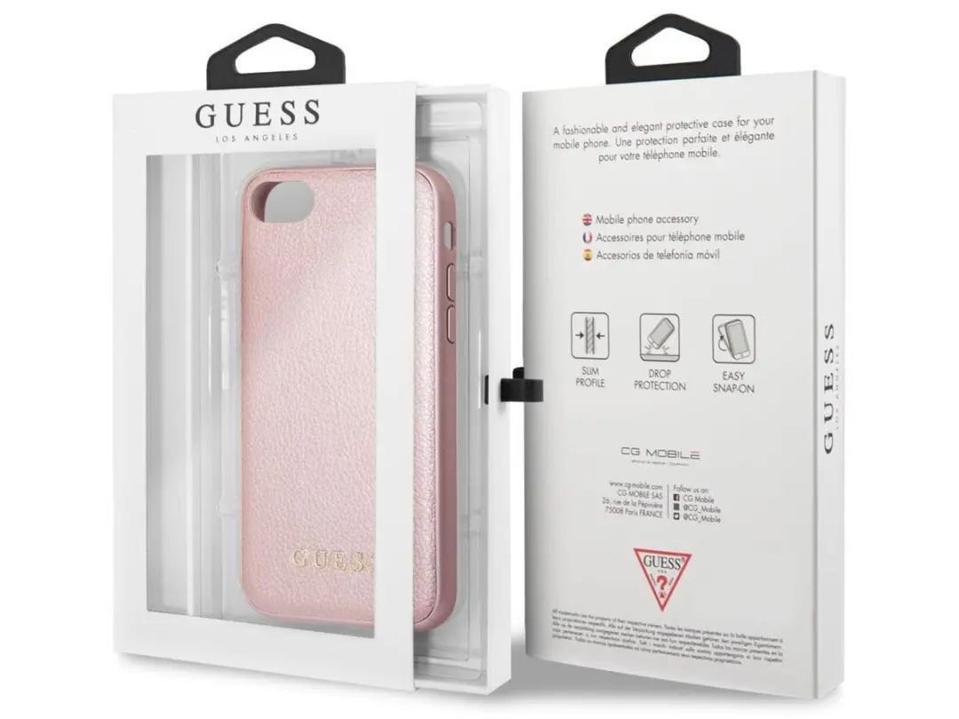 GUESS iPhone Case Rose Goud - Kunstleer