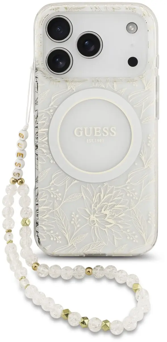 Guess IML Flowers Allover iPhone 17 Pro Hoesje