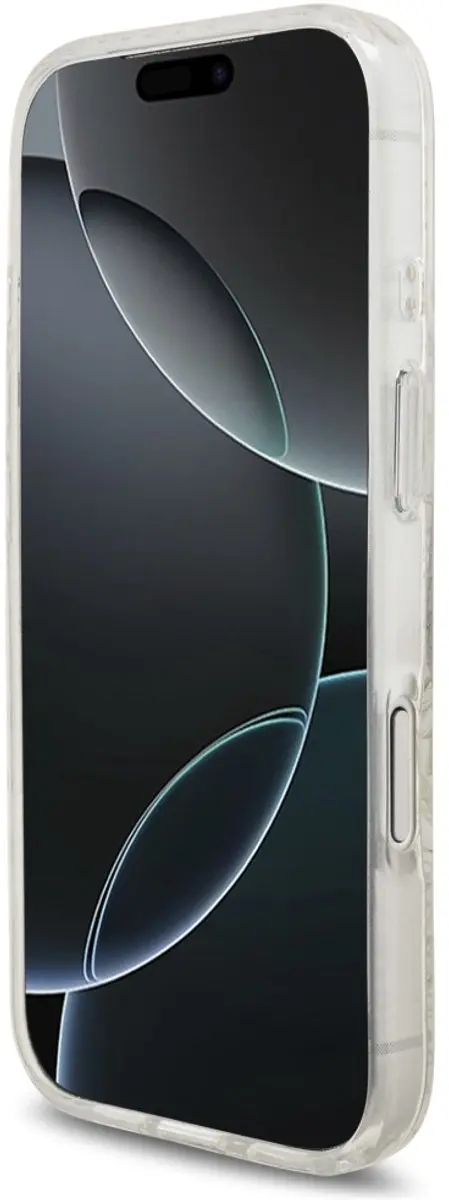 Guess IML Flowers Allover iPhone 17 Pro Hoesje - Wit