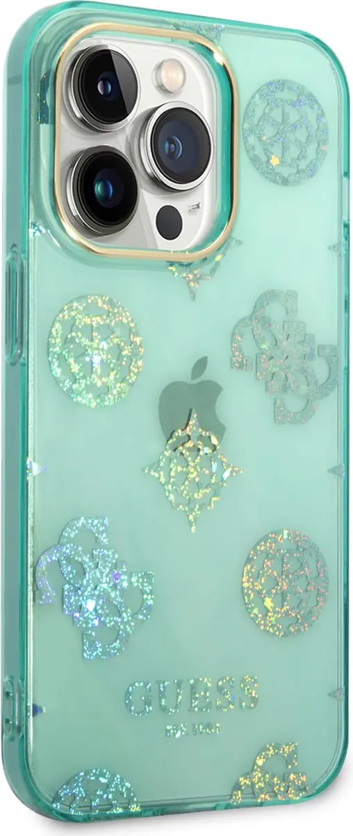 GUESS iPhone 14 Pro Telefoonhoesje - Groen & Blauw - MagSafe