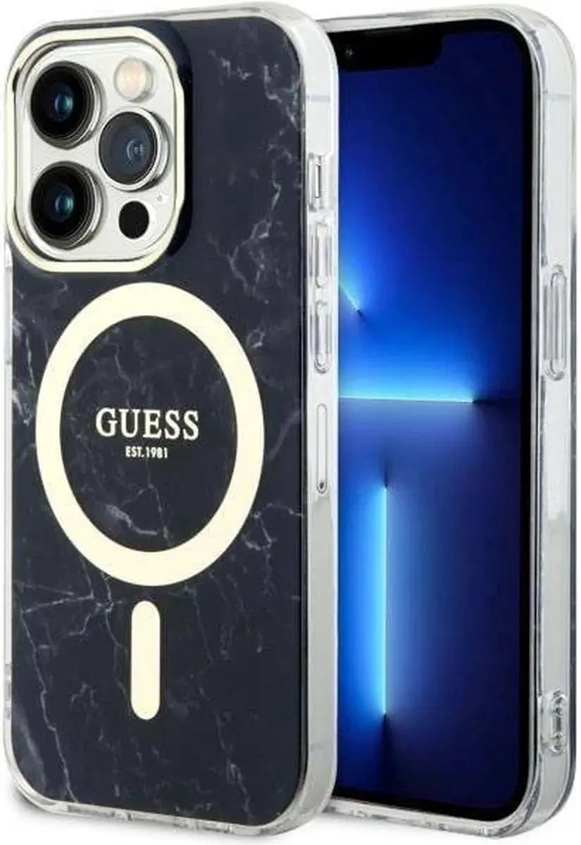GUESS HC MagSafe iPhone 13 Pro Hoesje - Zwart