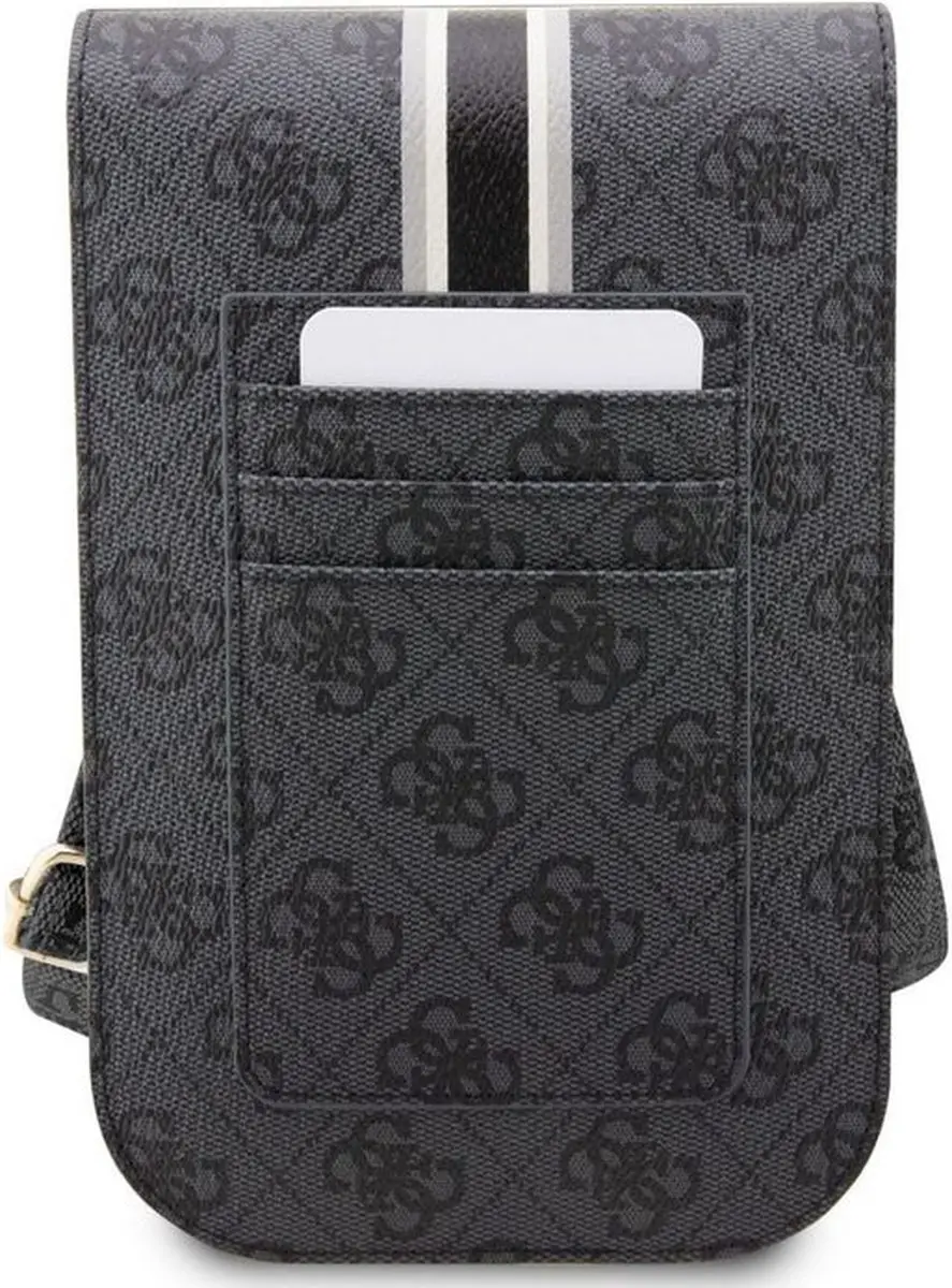 Guess 4G Printed Stripe Heuptas 3666339119577 - 3 Pasjes - Zwart