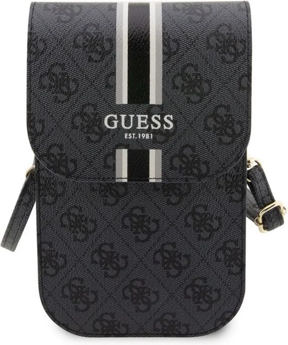 Guess 4G Printed Stripe Heuptas 3666339119577 - 3 Pasjes - Zwart - afbeelding 6 van 6