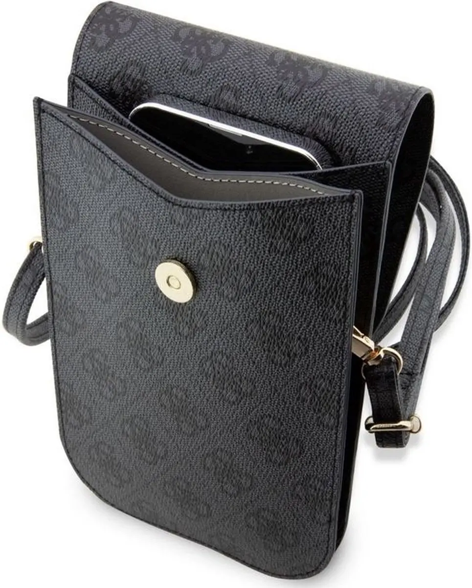 Guess 4G Printed Stripe Heuptas 3666339119577 - 3 Pasjes - Zwart